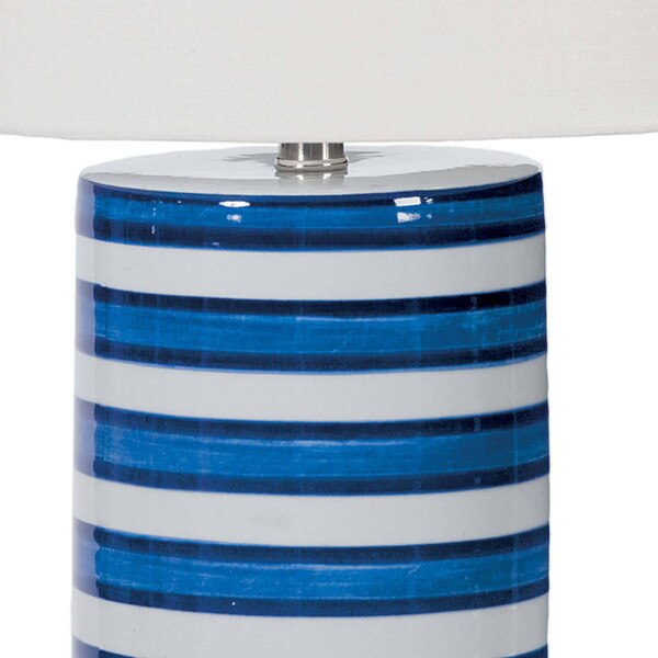 Striped Column Table Lamp